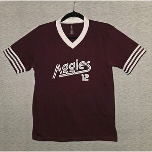 Texas A&M University Aggies Women's Shirt Medium Maroon Twelfth Man Gig 'Em